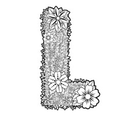 Flower letter L
