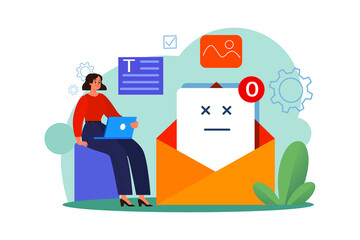 Empty State Illustration concept. Flat illustration isolated on white background.