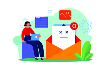 Empty State Illustration concept. Flat illustration isolated on white background.