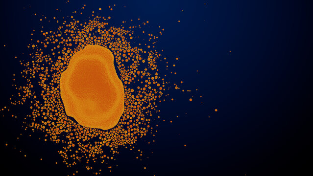 Monkeypox Virus. Scientific 3D Render with Copy-Space.