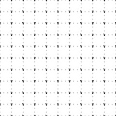 Square seamless background pattern from geometric shapes are different sizes and opacity. The pattern is evenly filled with small black plant in pot symbols. Vector illustration on white background