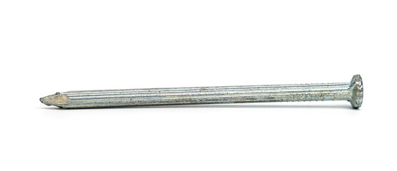 New concrete nails on a white background    