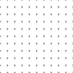 Square seamless background pattern from geometric shapes. The pattern is evenly filled with black wheat symbols. Vector illustration on white background