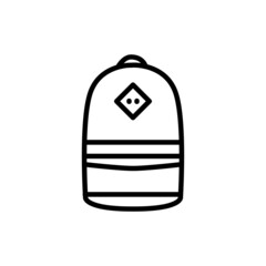 Backpack line color icon. Isolated vector element.