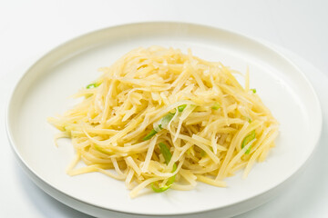 Special home-cooked vegetables with vinegar and shredded potatoes