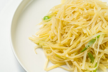 Special home-cooked vegetables with vinegar and shredded potatoes