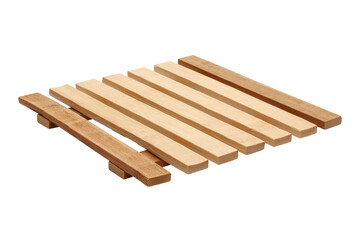 Square food stand made of wood