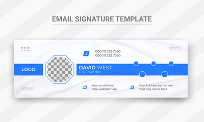 Professional Email signature template design. Modern and Creative email signature design. Corporate email signature.
