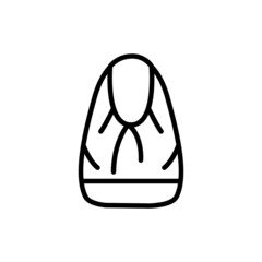 Hobo bag line color icon. Isolated vector element.