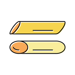 penne pasta color icon vector illustration