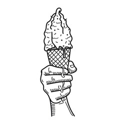 ice cream vector line art for summer design