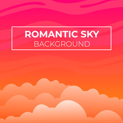 pink sky with cloud, Sky cherry background, pink sky with fluffy clouds background, pink sky background with clouds white cartoon concept