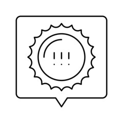 hot weather line icon vector illustration