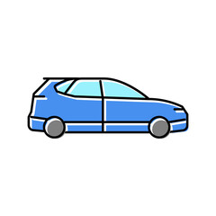 Obraz na płótnie Canvas car transport color icon vector illustration