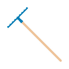 Rake icon. Garden tools. Color silhouette. Front side view. Vector simple flat graphic illustration. Isolated object on a white background. Isolate.
