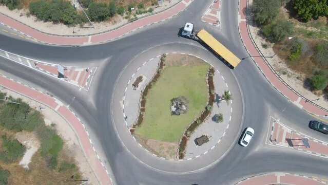 Aerial Shot Above Saad Settlement at Sdot Negev Israel