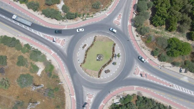 Aerial Shot Above Saad Settlement at Sdot Negev, Israel