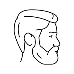 face male line icon vector illustration