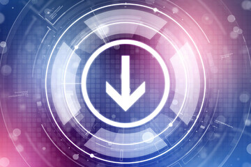 2d illustration Abstract futuristic electronic circuit technology background