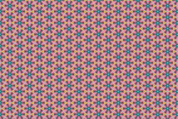 Colorfull abstract pattern that looks like flowers, created from a macro photography of fluids bubbles.