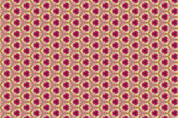 Colorfull abstract pattern that looks like flowers, created from a macro photography of fluids bubbles.