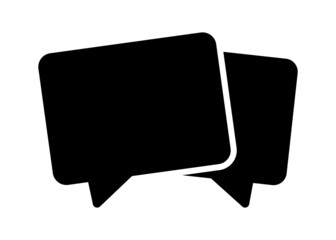 Speech bubbles line icon.Simple Chat Bubble pin.Speech clouds chat bubble icon.Message box communication.Conversation symbol.