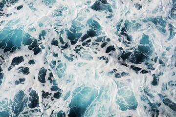 Huge waves, sea landscape, water background