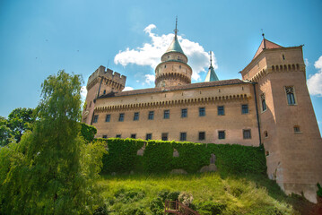 Beautiful castle like as fairytale. Slovakia culture. Bojnice castle. 