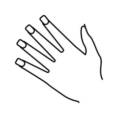 manicure stylish line icon vector illustration
