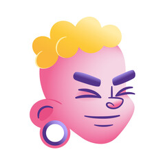 Isolated male urban character avatar Vector illustration