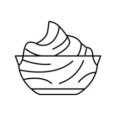 cream chocolate line icon vector illustration