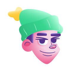 Isolated male urban character avatar Vector illustration