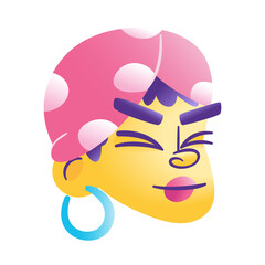 Isolated female urban character avatar Vector illustration