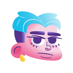 Isolated male urban character avatar Vector illustration