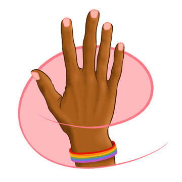 Pride – Pride Flag – The Future is Inclusive – Hand