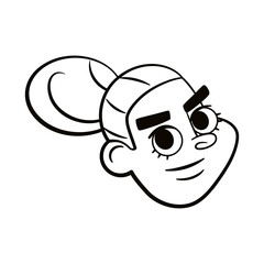 Isolated female urban character avatar Vector illustration