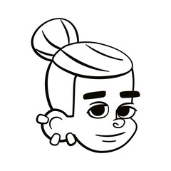 Isolated female urban character avatar Vector illustration