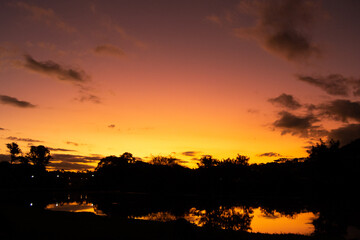 sunset in the mountains