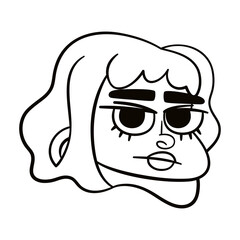Isolated female urban character avatar Vector illustration