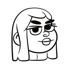 Isolated female urban character avatar Vector illustration