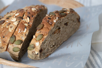Close up Whole grain bread