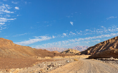 Fototapeta na wymiar Shkhoret Canyon in Arava Desert Israel