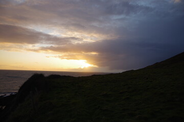 sunset in the mountains