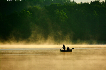 Angler am Morgen