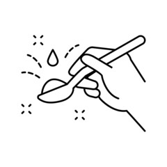 vinegar soda line icon vector illustration