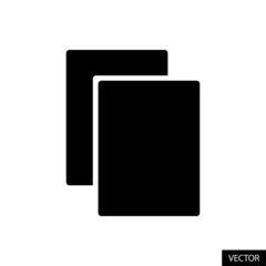 Copy or duplicate content vector icon in flat style design for website design, app, UI, isolated on white background. Vector illustration.