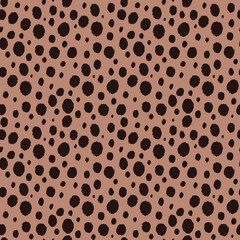 Leopard print vector seamless pattern