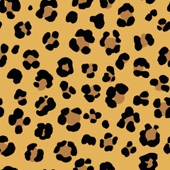 Leopard print vector seamless pattern