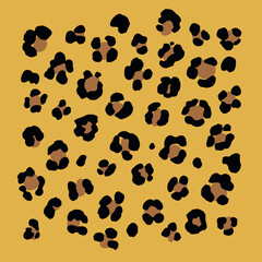 Leopard print vector illustrations set