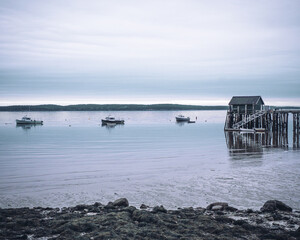 pier with boats